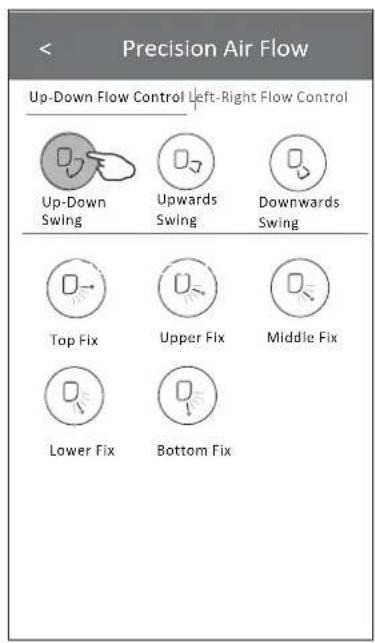 Precision Air Flow Up-Down Flow Control Left-Right Flow Control Up-Down Swing Upwards Swing Downwards Swing Top Fix Upper Fix Middle Fix Lower Fix Bottom Fix