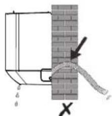 Diagram showing a pipe connection with labeled points and directional arrow, likely illustrating a mechanical or fluid system.
