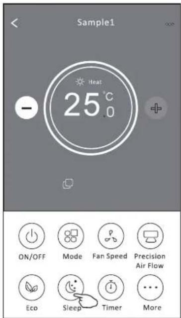 Sample1 - 25°C ON/OFF Mode Fan Speed Precision Air Flow Eco Sleep Timer More