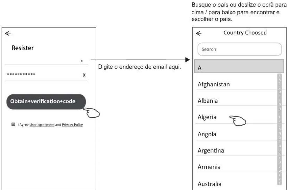 Busque o país ou deslize o ecrã para cima / para baixo para encontrar e escolher o país. Country Choosed Search A Afghanistan Albania Algeria Angola Argentina Armenia Australia