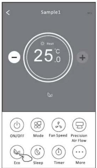 Sample1 - 25°C ON/OFF Mode Fan Speed Precision Air Flow Eco Sleep Timer More