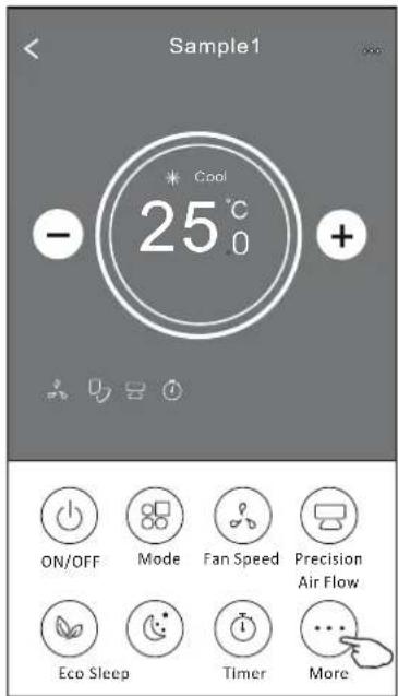 Sample1 Cool 25°C ON/OFF Mode Fan Speed Precision Air Flow Eco Sleep Timer More