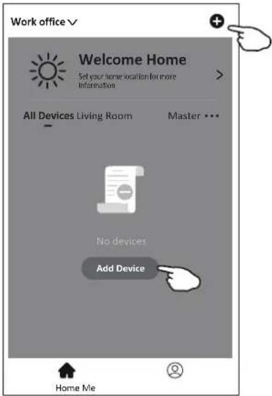 Work office Welcome Home Set your home location for more information All Devices Living Room Master *** No devices Add Device Home Me
