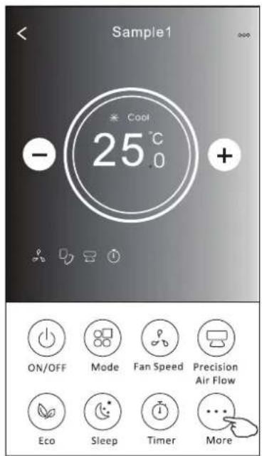 Sample1 - 25°C + ON/OFF Mode Fan Speed Precision Air Flow Eco Sleep Timer More