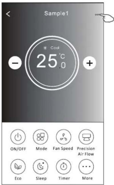 Sample1 * Cool 25°C - + ON/OFF Mode Fan Speed Precision Air Flow Eco Sleep Timer More