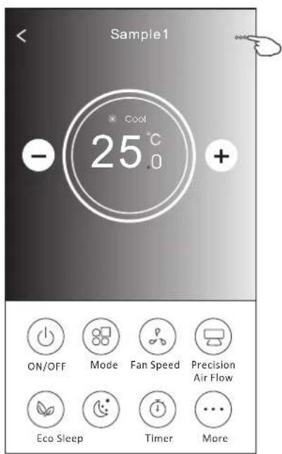 Sample1 COOL 25°C - + ON/OFF Mode Fan Speed Precision Air Flow Eco Sleep Timer More