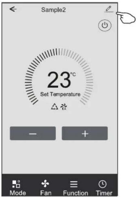 Sample2 23°C Set Temperature - + Mode Fan Function Timer