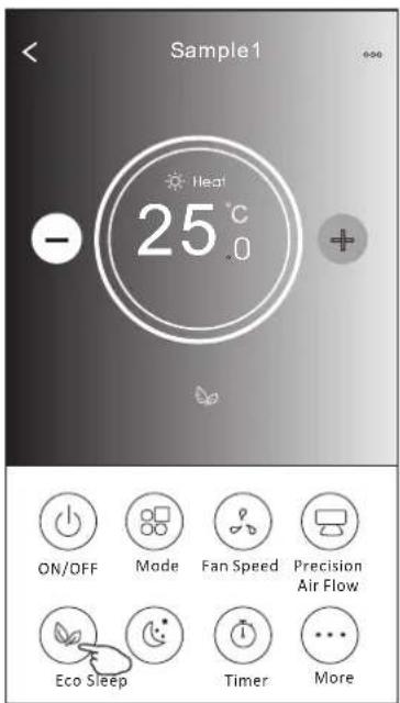 Sample1 - 25°C ON/OFF Mode Fan Speed Precision Air Flow Eco Sleep Timer More