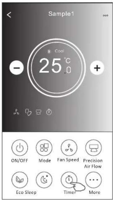 Sample1 25°C ON/OFF Mode Fan Speed Precision Air Flow Eco Sleep Timer More