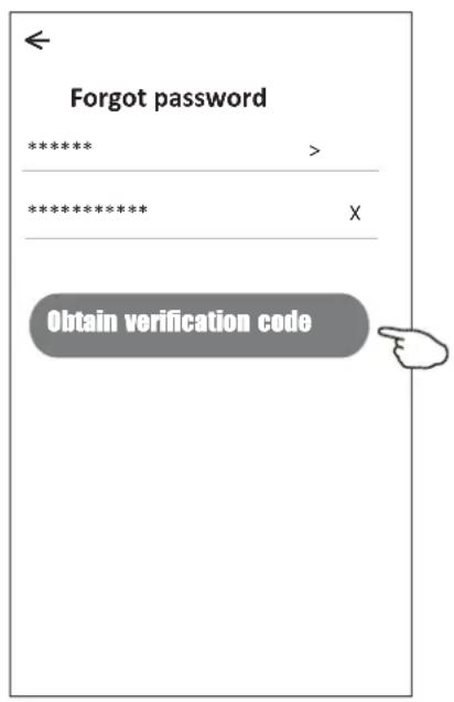 Forgot password ******* > ********* X Obtain verification code