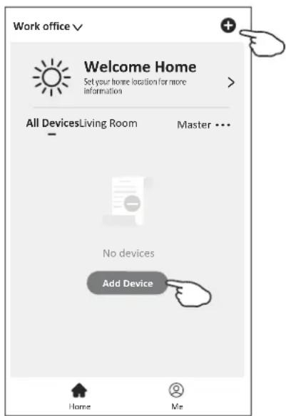 Work office Welcome Home Set your home location for more information All DevicesLiving Room Master ... No devices Add Device Home Me