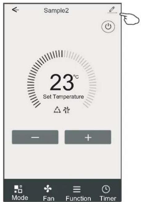 Sample2 23°C Set Temperature - + Mode Fan Function Timer