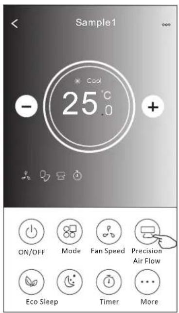 Sample1 Cool 25°C - + ON/OFF Made Fan Speed Precision Air Flow Eco Sleep Timer More