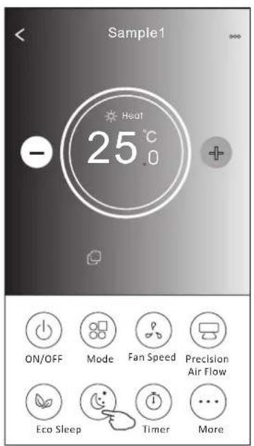 Sample1 Heat 25°C ON/OFF Mode Fan Speed Precision Air Flow Eco Sleep Timer More