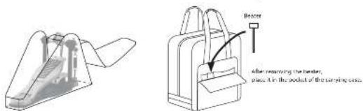 Before After removing the base; place it in the product of the carrying case.