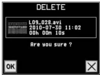 DELETE L09_028.avi 2010-07-30 11:02 00h 00m 10s Are you sure ? OK