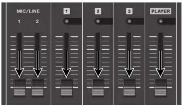 MIC/LINE 1 2 1 2 3 PLAYER