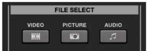 FILE SELECT VIDEO PICTURE AUDIO