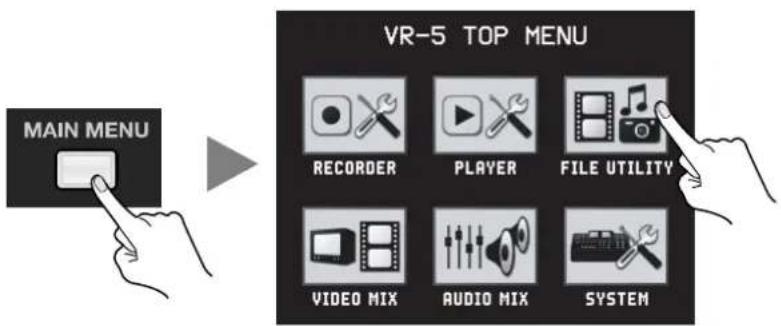 ROLAND VR-5 - Using the Features on the FILE UTILITY Menu - 1