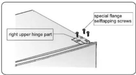 special flange selftapping screws right upper hinge part