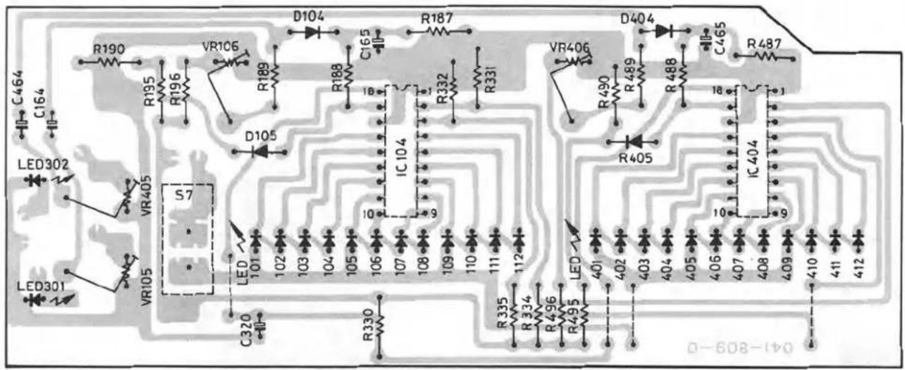 C464 C164 R190 R195 R196 VR106 R189 D104 C165 R187 D105 R332 R331 VR406 D404 R490 R489 R488 C465 R487 LED302 VR405 S7 IC 104 IC 404 LED301 VR105 C320 LED 101 102 103 104 105 106 107 108 109 110 111 112 R330 R335 R334 R496 R495 401 402 403 404 405 406 407 408 409 410 411 412