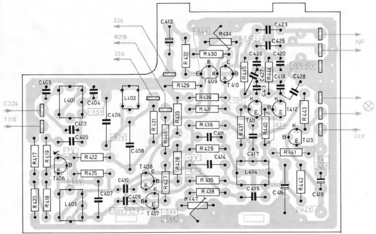 22c R218 22b C403 L401 C404 -11.5V C406 L402 C402 C405 C408 R417 R419 E7V R422 B T406 R425 C407 C409 E K T406 C408 R421 R429 R433 R436 R439 R431 R436 C411 R426 C414 R427 R438 R447 T408 E K T407 -0.6V -1.7V -0.5V -9V -0.6V -1.4V R432 R430 E K T409 R435 R437 R439 R445 C427 C413 C418 C426 C420 C423 C425 C428 NF T411 T412 E K T413 R443 R417 L404 C415 C416 R441 R442 C419 0V -1.5V