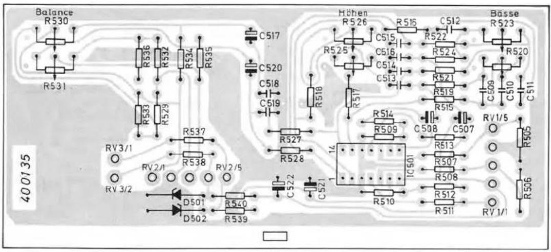Balance R530 R531 RV3/1 RV2/1 RV3/2 D501 D502 R540 R539 R536 R532 R534 R535 C517 C520 C518 C519 R533 R529 R537 R538 R528 C522 C521 Höhen R526 R525 C515 C516 C514 C513 R517 R518 R514 R509 R508 C508 C507 C506 R523 R520 R519 R515 R513 R507 R508 R512 R511 IC501 RV1/5 RV1/1 RV2/1 RV2/5 RV3/2 RV3/135