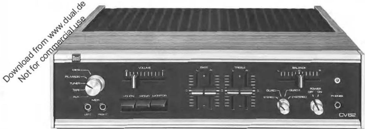 DUAL CV 62 - Service – Anleitung - 1