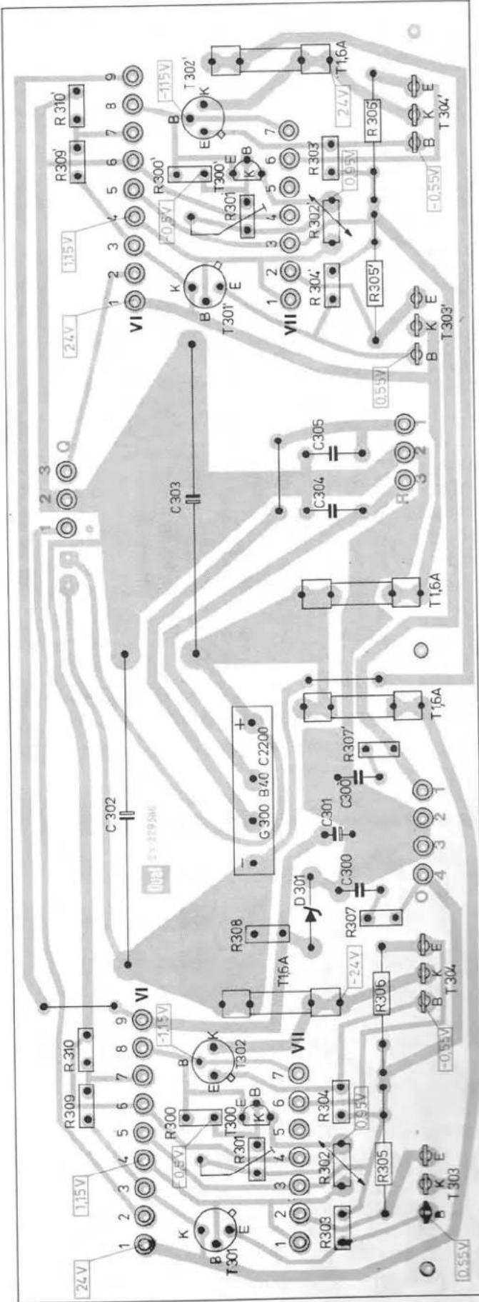 24V 1 1.15V R309 R310 1 2 3 4 5 6 7 8 9 VI -1.15V C 302 Dual = -219.5V K B T301 E R300 E R301 T300 E T302 K B R303 R302 R304 0.55V R305 R306 -24V D 301 R307 C300 C301 C300 R307' T16A G 300 B40 C2200 C303 C304 C305 T1,6A T 1,6A R305' R305' R 306 T 303' -0.55V B K E T 304 -0.55V B K E 24V 1.15V R309' R 310' VI K B T301' E R300' T300' E B T302' E K T 301' E R301 K B VII R 304' R 302' R 303' 24V T1,6A R 305' R 305' T 303' -0.55V B K E T 304'