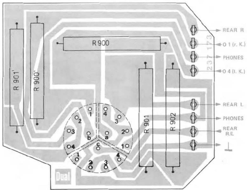 R900 R901' R900' R901 R902 Dual REAR R O 1 (r. K.) PHONES O 4 (l. K.) REAR L PHONES REAR R/L