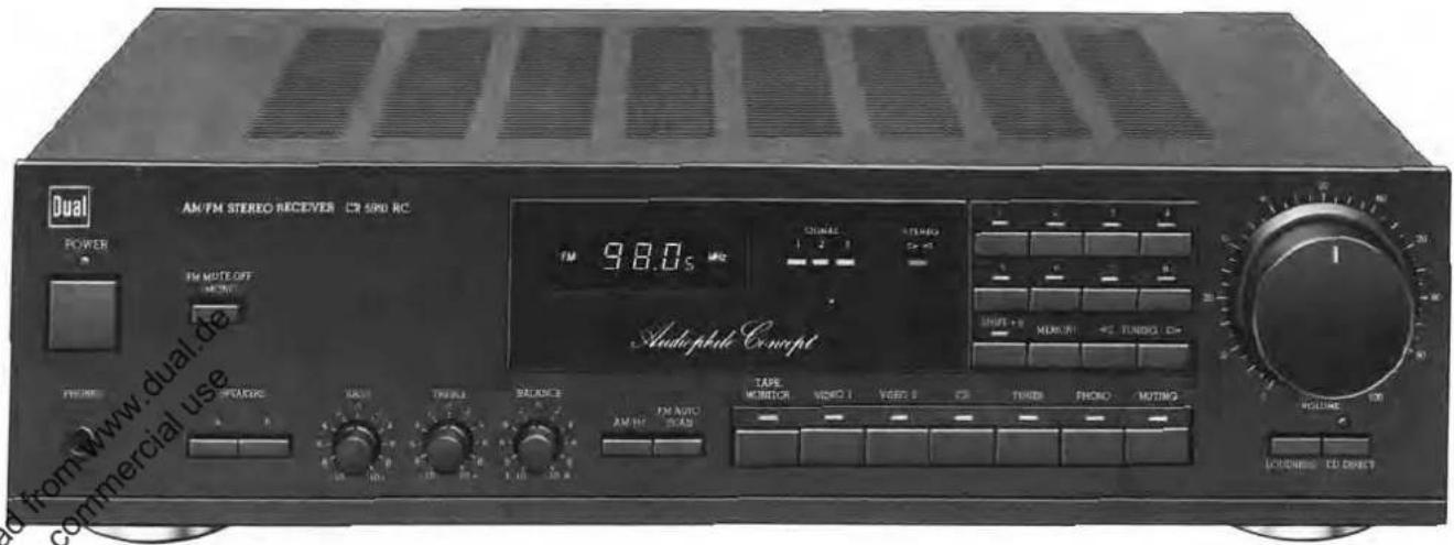 Dual AM/FM STEREO RECEIVER CD 500 RC POWER FM NOTE OFF MOORE 9.8.0s Audio Panama Concept FRIDERS COMPRESSOR MAX TRAVEL BALANCE FM AUTO MAX TAXE MOBITOR VIDEO 1 VIDEO 2 CX THICKER PHOTO MUTING VOLUME 100 LOUNLESS TO DIRECT