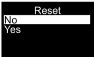 Reset No Yes