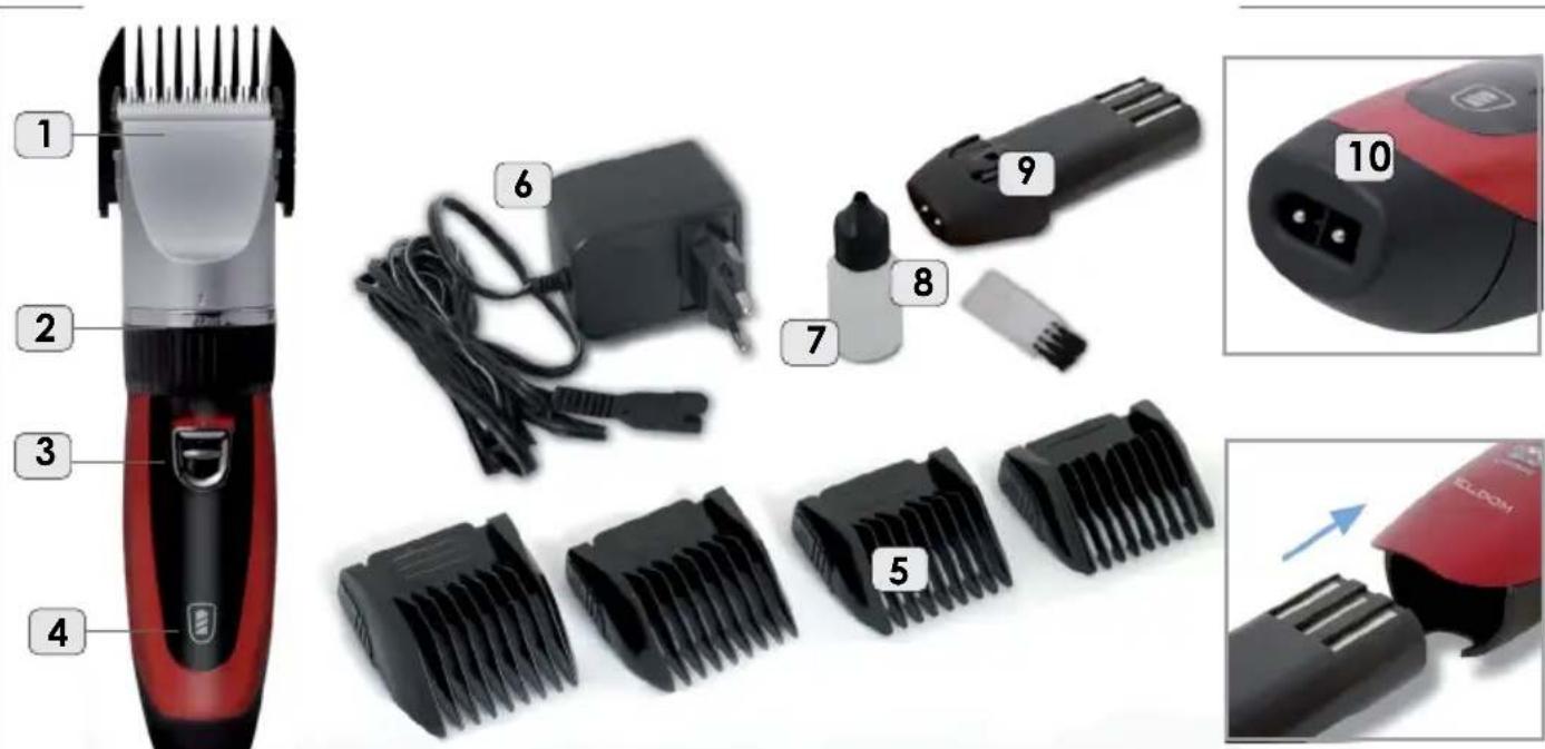 Eldom Croper MG10N - МАШИНКА ДЛЯ СТРИЖКИ ВОЛОС МГ10N - 1