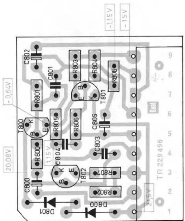 C802 -0,64V R801 C801 R803 R804 R808 -1,15V -15V T800 K E R805 B R806 E K T801 C805 R800 C804 C803 1,15V R807 E T802 B R802 C800 D801 D800 21,5V TR 229496 9 7 5 4 3 2 1