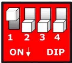 1 2 3 4 ON ↓ DIP