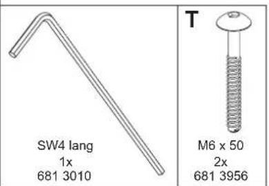 SW4 lang 1x 681 3010 T M6 x 50 2x 681 3956