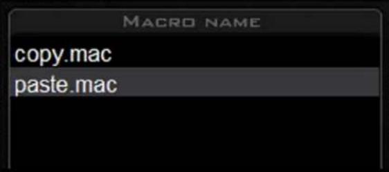 MACRO NAME copy.mac paste.mac