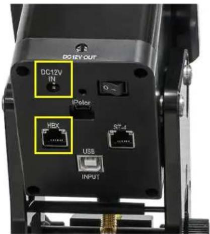 DO 12V OUT DC12V IN iPolar HBX USB ST-4 INPUT