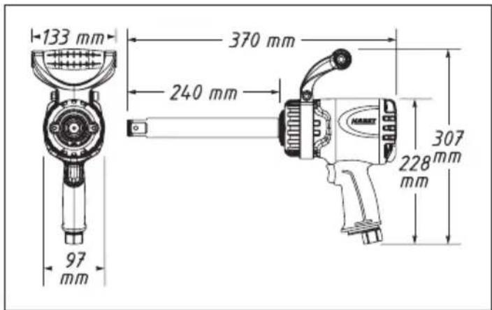 133 mm 370 mm 240 mm 97 mm 307 mm 228 mm