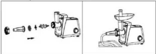 GORENJE MG1601W - Najprej vedno zmeljite meso. - 2