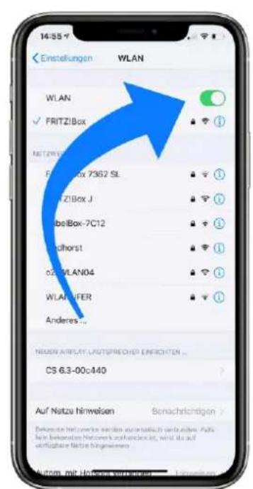 14:55 Einstellungen WLAN WLAN ✓ FRITZ!Box NETZWEI FRITZ!Box 7362 SL FRITZ!Box J AbelBox-7C12 Achhorst o2: VLAN04 WLAN?FER Anderes... NEUEN AIRPLAY LAUTSPRECHER ENFRIENTEN ... CS 6.3-00c440 Auf Nutzü hinweisen Benachrichtigen > Dekennete Netzverka werden ausbindlich verkaufen. Auf Nuss bebekennete Netzverka aufhandeln ist, wird bis auf verfügbare Nettze Bingewissen
