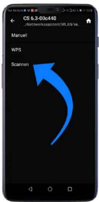 CS 6.3-00c440 /Netzwerkassistent/WLAN-Ve... Manuell WPS Scannen
