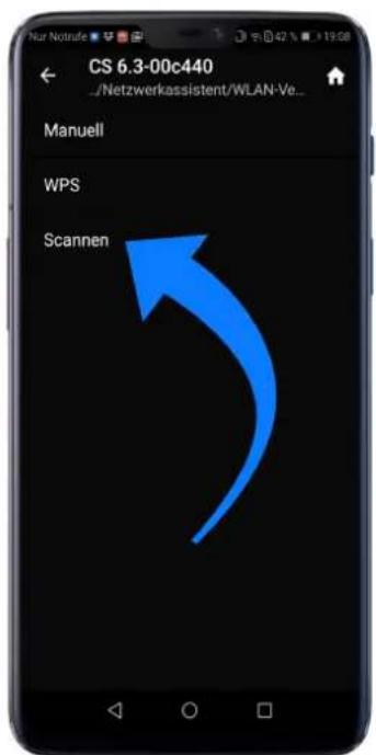 CS 6.3-00c440 /Netzwerkassistent/WLAN-Ve... Manuell WPS Scannen