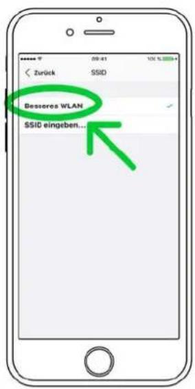 Bessores WLAN SSID eingeben...