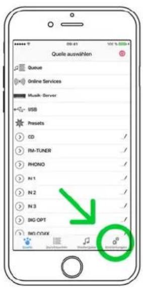 Quelle auswählen Queue Online Services Music Server USB Presets CD IM-TUNER JHONO N1 N2 N3 BIG OPT BIG COMX