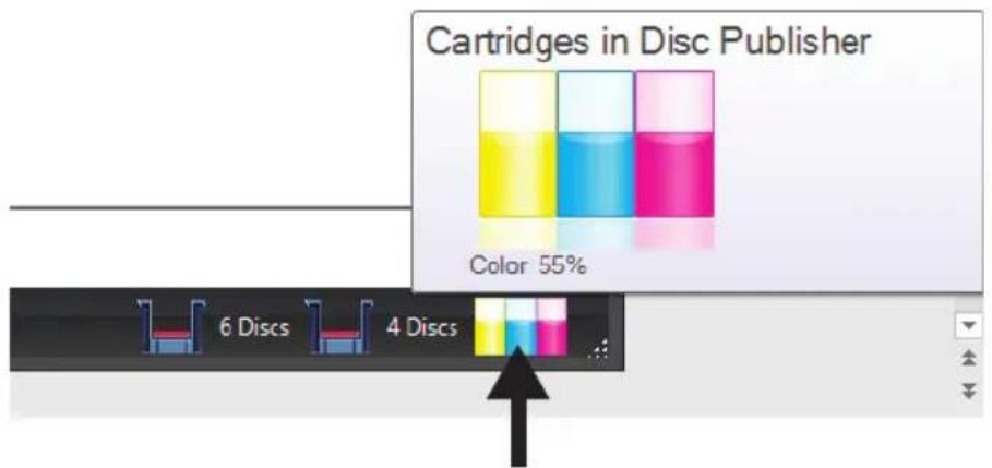 Cartridges in Disc Publisher Color 55% 6 Discs 4 Discs