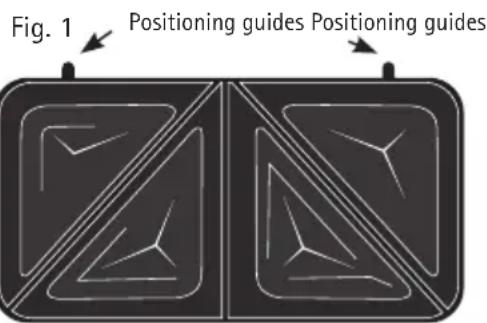 Fig. 1 Positioning guides Positioning guides