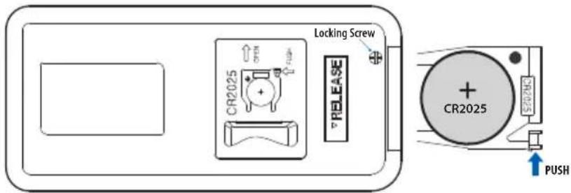 Locking Screw CR2025 RELEASE CR2025 PUSH