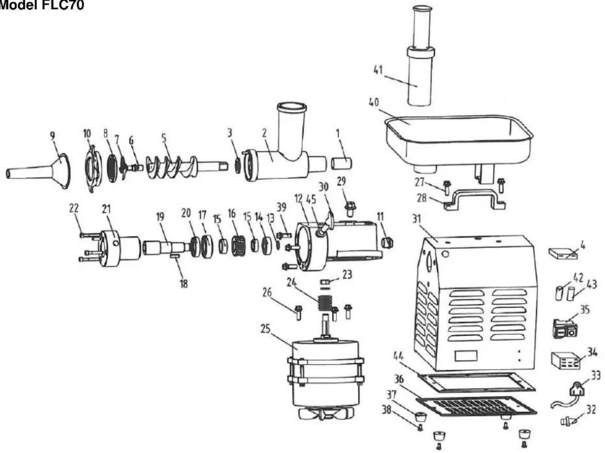 Model FLC70 1 2 3 4 5 6 7 8 9 10 11 12 13 14 15 16 17 18 19 20 21 22 23 24 25 26 27 28 29 30 31 32 33 34 35 36 37 38 40 41 42 43 44
