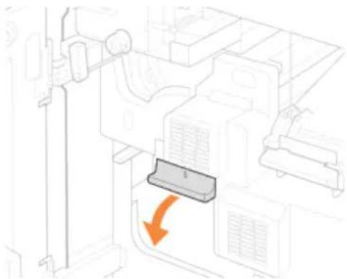 CANON imagePRESS C10010VP - Lower the handle of the V-A2 guide and open the guide. - 1
